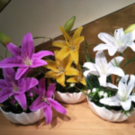 Artificial Medium Tiger Lily Arrangement Various colours