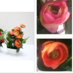 Artificial Peony Arrangement Orange