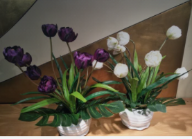 Artificial Uncle Tom Tulip Arrangement Various colours