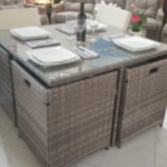 ratten dining set
