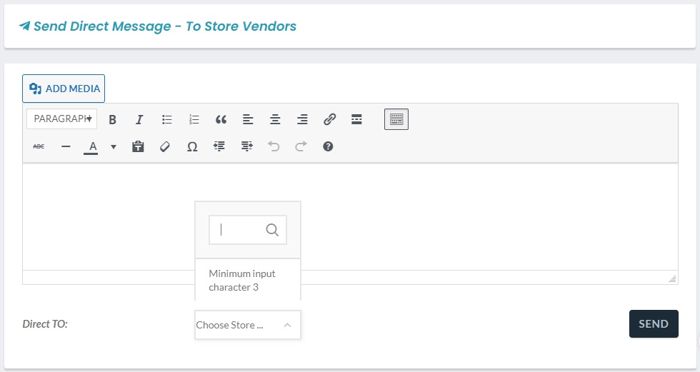EziMoon Notifications Dashboard Send Message