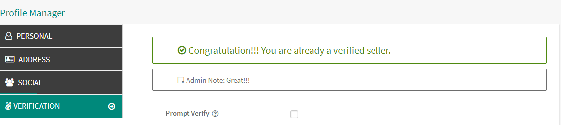 Successful verification